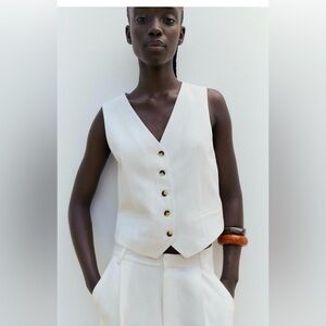 Zara menswear style tabbed vest